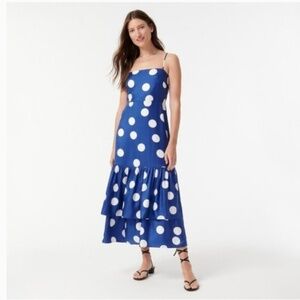 Silk J. Crew Polka Dot Dress Sz4